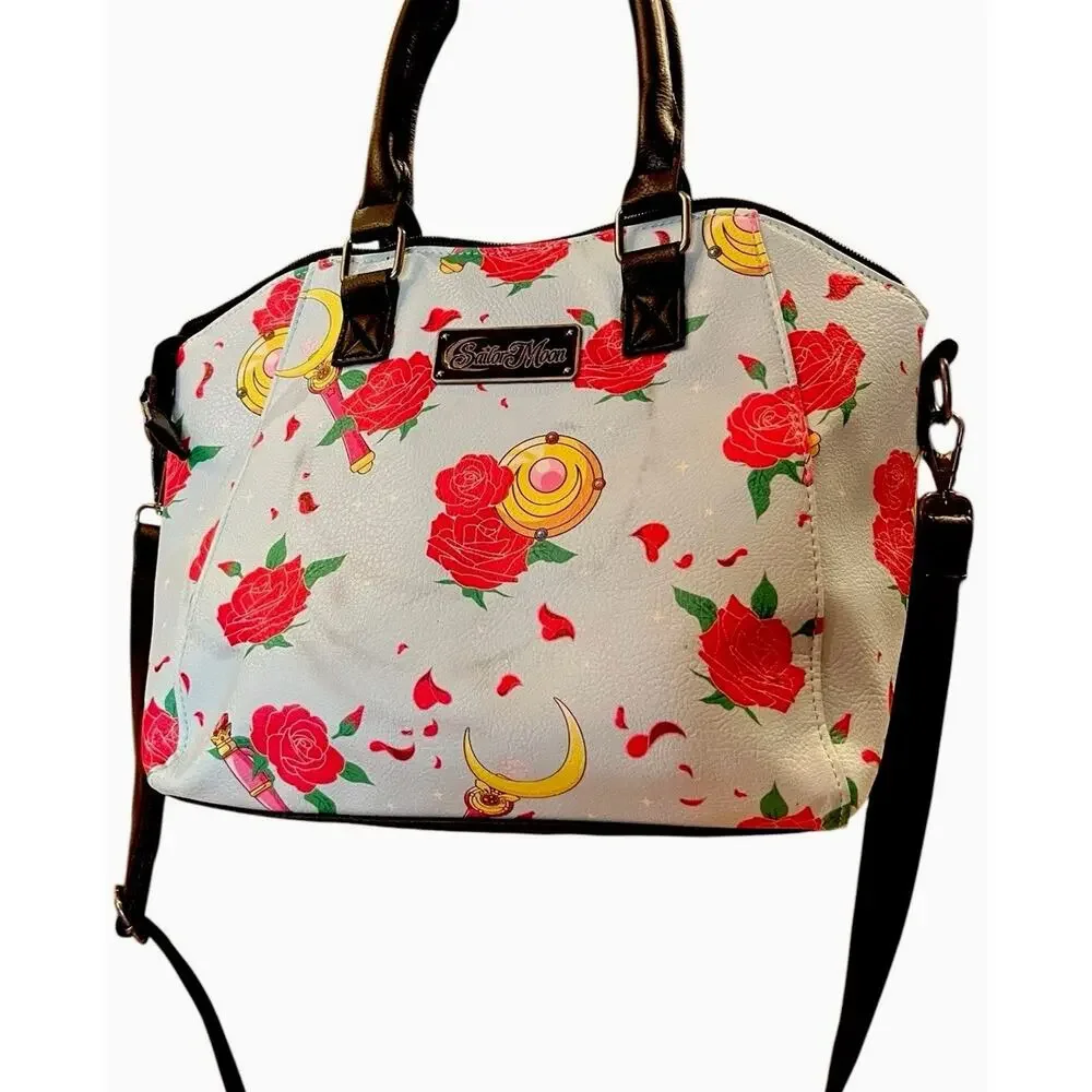 Loungefly Sailor Moon Rare Purse Crossbody & Satchel Gadgets & Roses Print READ